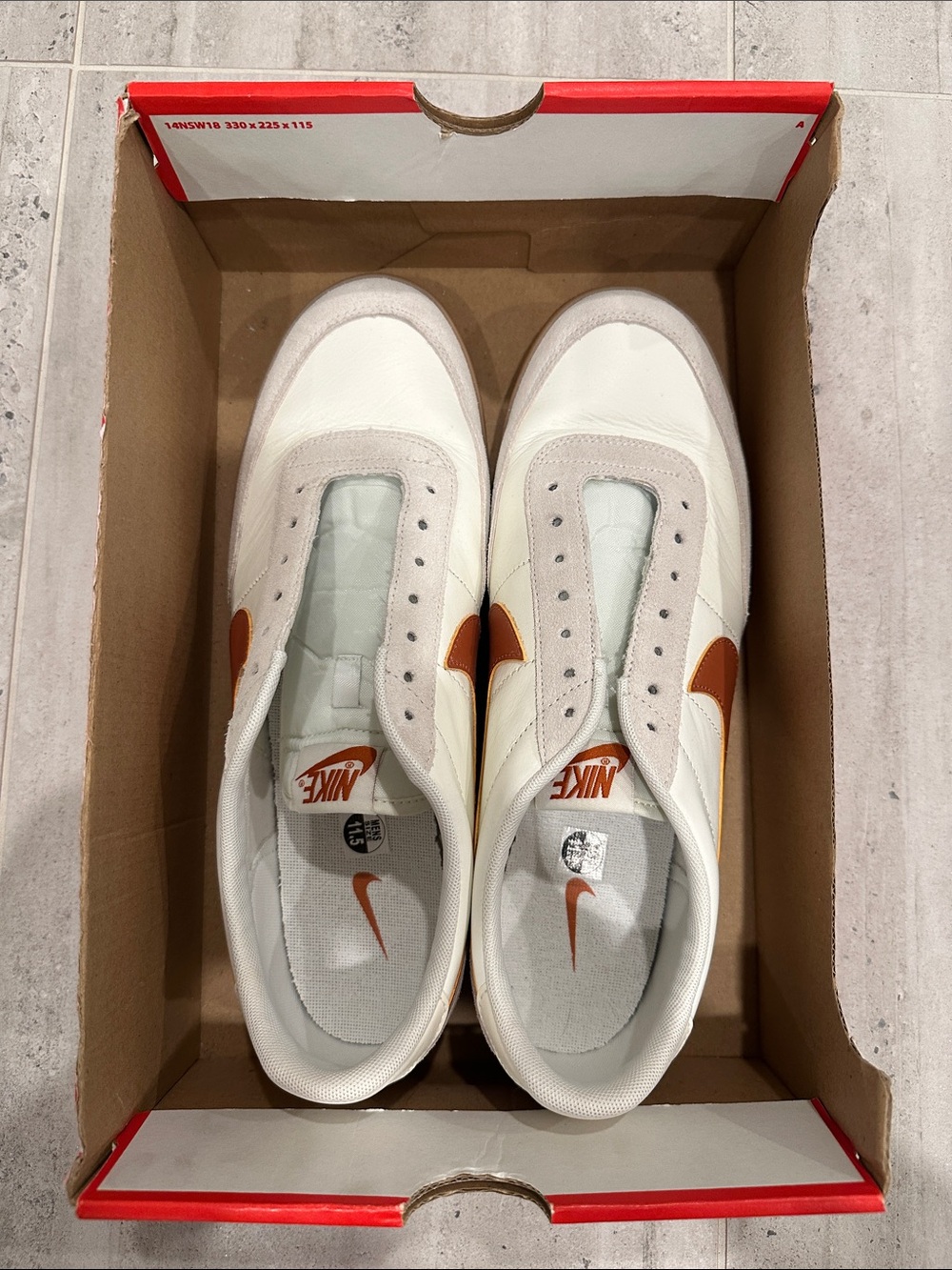 Nike killshot 2 Men’s White Sneakers with Brown Swoosh
